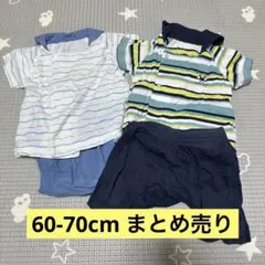 60-70cm コンビミニ　半袖ロンパース　セーラー