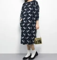 peu pres プープレ バナナプリント ワンピース フリーサイズ