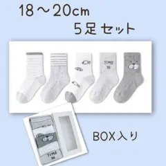靴下 5足セット 18～20cm BOX入り 男の子 子供 キッズ