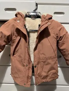 B:MING by BEAMS オレンジ系 フード付き中綿コート 110cm