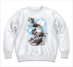 シュナウザー 犬 いぬ 散歩 空 ボール スウェット トレーナー メンズ