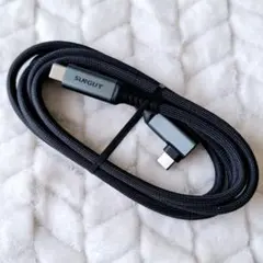 ★ USB-C ケーブル L字 1.5M 20Gbps 高速 データ 転送