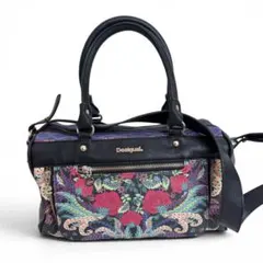 Desigual デシグアル 2way ショルダーバッグ 花柄 ブラック