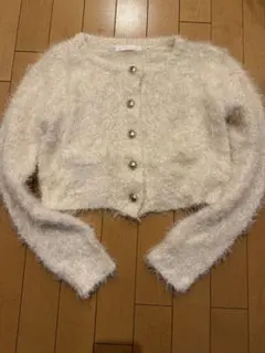 Chico クロップドカーディガン ホワイト