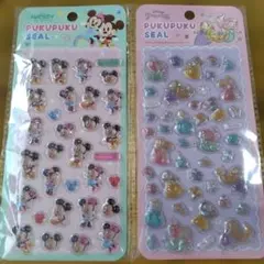 ミッキー・ミニー＆ディズニープリンセスぷくぷくシール　2シートセット