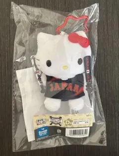 サンリオ タイトーくじ 侍ジャパン カラビナ付きマスコット D賞 ハローキティ