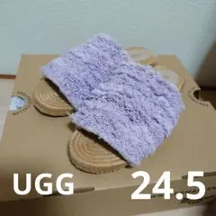 UGG フリンジ サンダル パープル 24.5