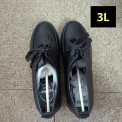 新品未使用　flicka レースアップシューズ　厚底ローファー　ブラック3L