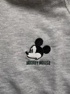 ミッキーマウス フード付きロングトレーナー グレー