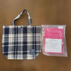 セシール　ほっこりチェックトート　非売品のサムネイル