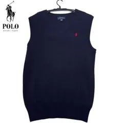 ポロラルフローレン　Ralph Lauren ニット　ベスト　ネイビー　紺