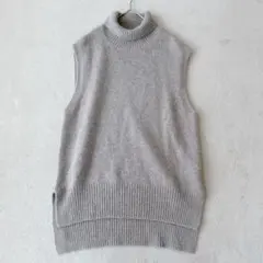 FOXEY NEW YORK ニットベスト グレージュ　カシミヤ　40のサムネイル