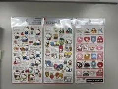 新品未開封　キティちゃん大人の図鑑シール２種類、サンリオキャラクターズレトロ編