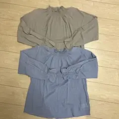 【美品】サマンサモス2 フリルネック長袖シャツ 2色セット_3