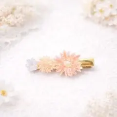 花モチーフ ヘアピン