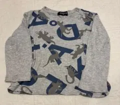 クレードスコープ 恐竜 ロンT 長袖Tシャツ 90サイズ グレー