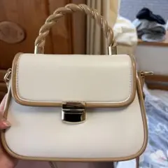 美品 CELFORD 25ss ラタンミックスミニバッグ ショルダー グレージュ 