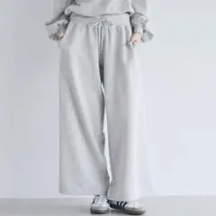 【新品】 coca コカ 裏毛 スウェット ワイドパンツ Lサイズ グレー