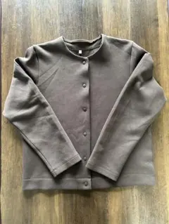 無印　スウェットカーディガン XL ブラウン