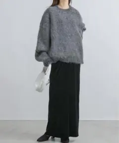 NEUNA ニット グレー シャギー モヘア セーター 新品 タグ付き