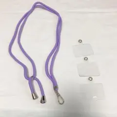 スマホストラップ ストラップ　全機種対応　パープル