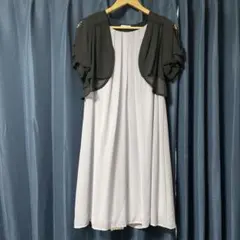 シフォン Aライン パーティードレス　ボレロ付き
