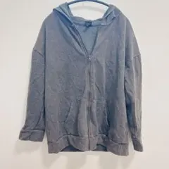 グレー フルジップ フリースパーカー