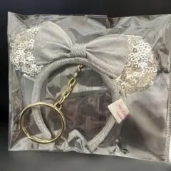 20ミニーカチューシャキーホルダー スパンコールシルバー