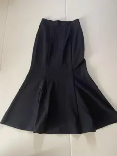 GU カットソーマーメイドロングスカート Sサイズ　ブラック