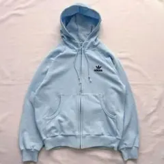 【80s】adidas アディダス デサント製 トレフォイルロゴ ジップパーカー