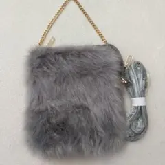 ファー 2way ポシェット 手持ち