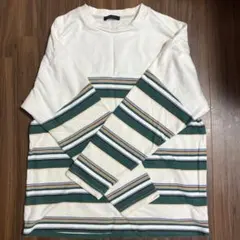 NIKO AND ... 長袖カットソー ホワイト・グリーン