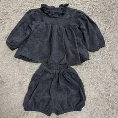 韓国子供服 100 110 ブラウス ショートパンツ セットアップ