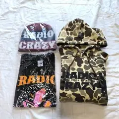 【新品あり】RADIO CRAZY 迷彩フード付きパーカー　Tシャツ　ニット帽子