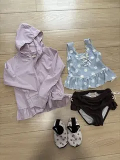 プティマイン　水着　ラッシュガード　セット