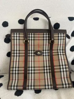 コ*ー様 Burberry トートバッグ ノバチェック レザーハンドル - メルカリ