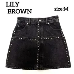 LILY BROWN ミニスカート スタッズ　ブラック サイズ1 Mのサムネイル