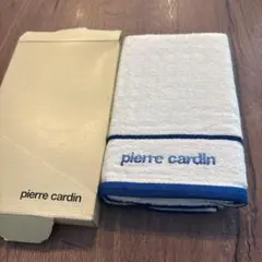 pierre cardin タオル ホワイト/ブルー
