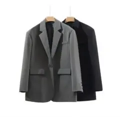 グレー テーラードジャケット