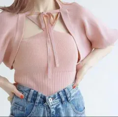 wcloset ピンク　ニット　セットのサムネイル
