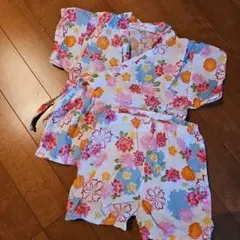ベビー甚平 花柄セット 80cm