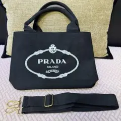 PRADA キャンバス ショルダーバッグ