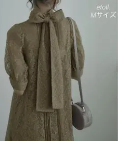 r【美品】エトル バックリボン ドレス ワンピース パーティー 結婚式