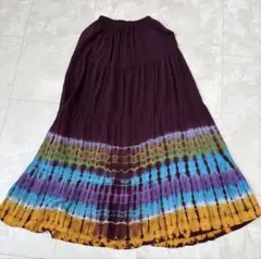 フレアスカート マルチカラー タイダイ