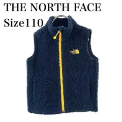 【美品】THE NORTH FACE フリースベスト ネイビー 110 キッズ