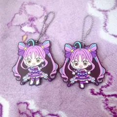 アイドルプリキュア ガチャガチャ ラバーストラップ キュアキュンキュン 2点