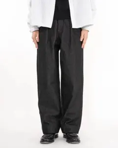 美品 プランテーション BIZENデニムドッキング ワイドパンツ2025