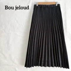 ブルージュード Aライン プリーツロングスカート黒 M ゴムウエスト ブラック