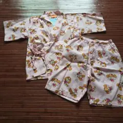 す*ぶ様 パウパトロール　スカイの総柄 甚平 110cm ピンク