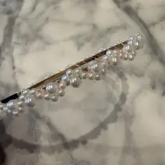 【新品・当日発送】キッズカチューシャ　パール　白　ホワイト　入園式入学式　髪飾り